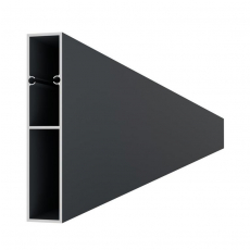Hliníková lamela, profil 100x19,7x2000mm antracit