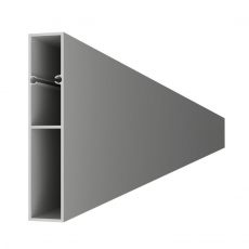 Hliníková lamela, profil 100x19,7x2000mm, šedá