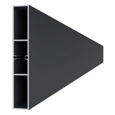 Hliníková lamela, profil 120x19,7x4000mm, antracit