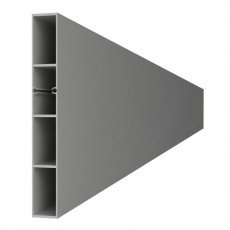 Hliníková lamela, profil 150x19,7x4000mm, šedá