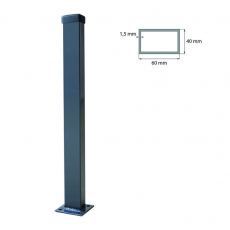 Sloupek 60x40mm s patkou ZnPVC 1600mm antracit