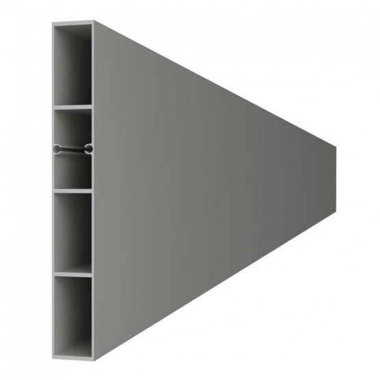 Hliníková lamela, profil 150x19,7x2000mm, šedá
