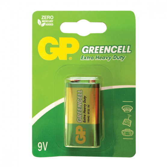 Baterie 9V GP GREENCELL 1604G 6F22