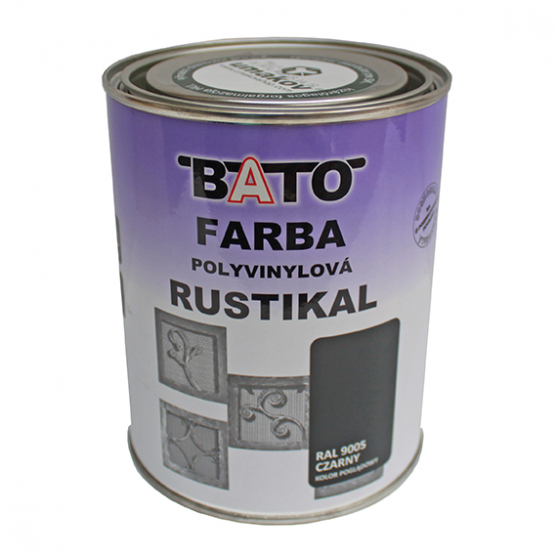 Barva polyvinylová, černá RUSTICAL 1,0kg (0,8L)