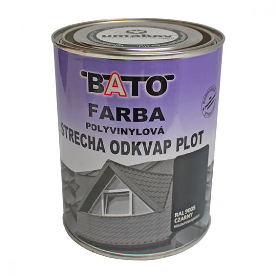 Barva polyvinylová, černá RAL9005 satin 1kg (0,8L)